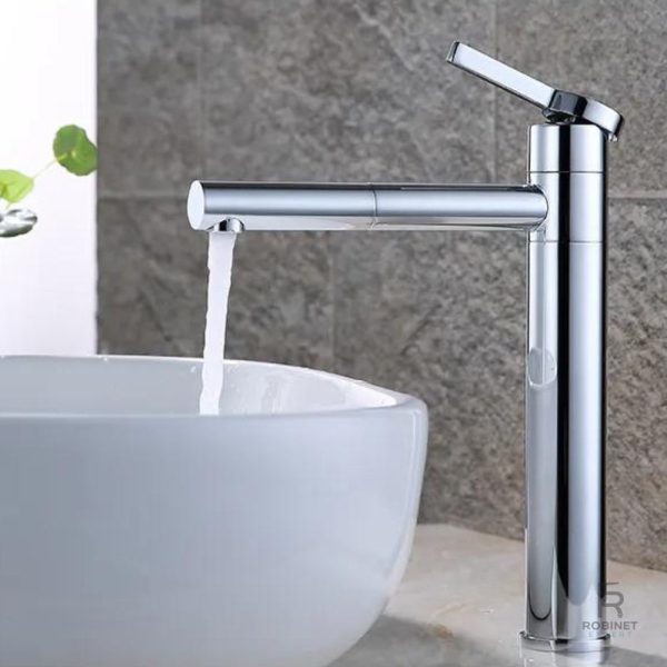 robinet-mitigeur-lavabo-et-vasque-a-bec-rotatif-zenith-chrome-1 Robinet mitigeur lavabo Zenith Chrome