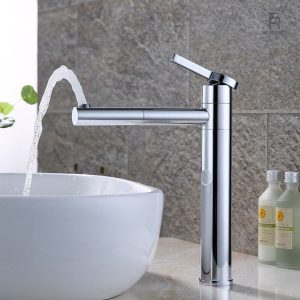 Mitigeur lavabo à bec rotatif design moderne