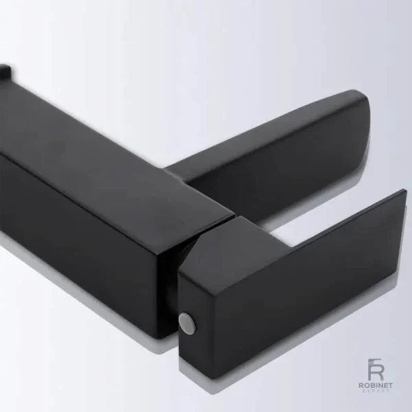 Robinet de salle de bain avec finition noire élégante