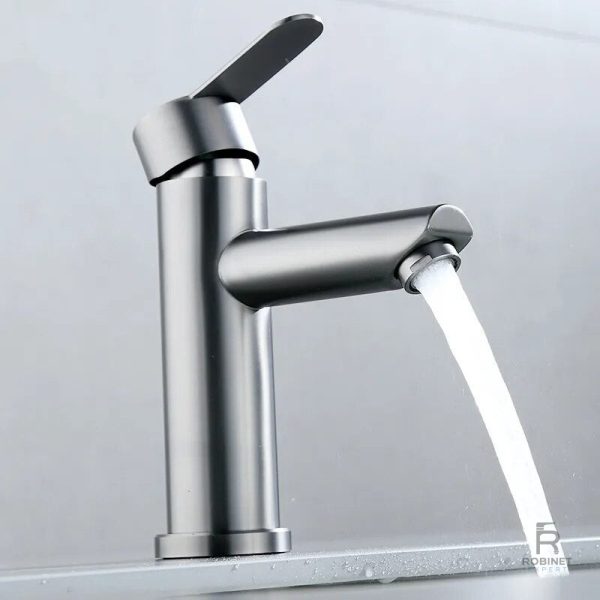Robinet de salle de bain élégant en chrome