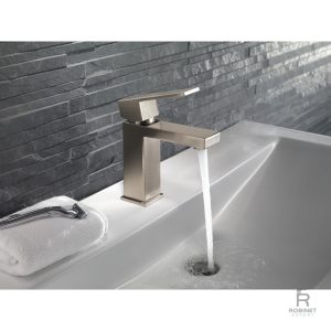 Robinet de salle de bain, finition brillante et contemporaine