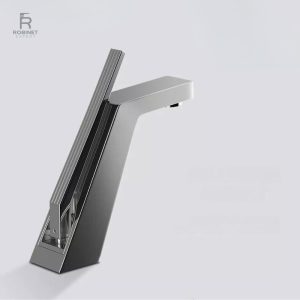 Robinet mitigeur salle de bain, finition brillante et durable