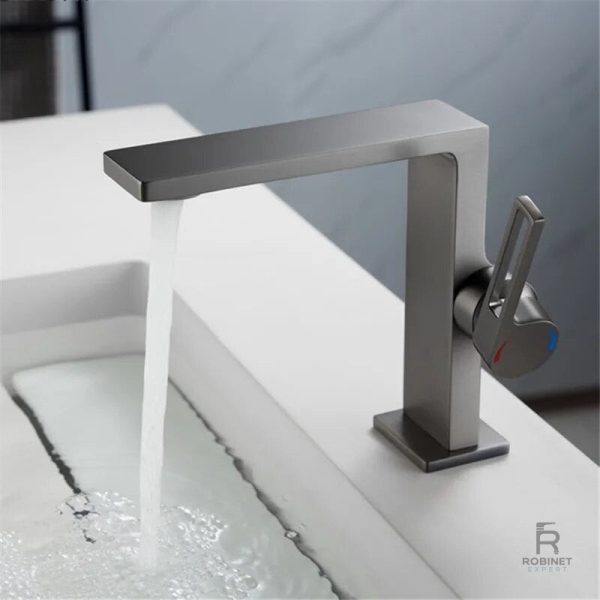 robinet-mitigeur-salle-de-bain-epure-gunmetal-1 Robinet mitigeur salle de bain Epure Gunmetal