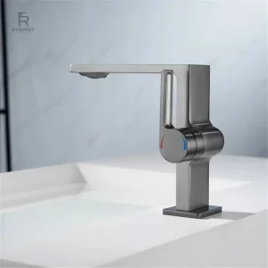 Robinet salle de bain finition gunmetal