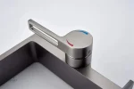 Mitigeur salle de bain élégant en gunmetal