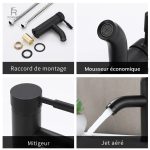 Robinet Noir Mat, accessoire chic salle de bain