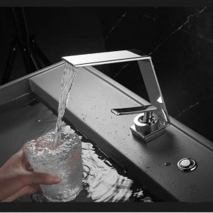Robinet Onyx Chrome design élégant pour lavabo