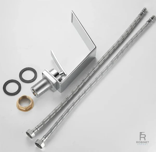 Robinet de salle de bain mitigeur, style contemporain