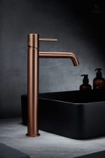 Mitigeur or rose pour salle de bain élégante