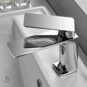 Robinet de lavabo chrome moderne et fonctionnel