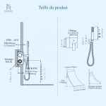Accessoire de salle de bain : robinet fontaine mural