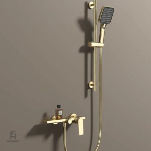 Robinet mural baignoire avec pommeau de douche intégré