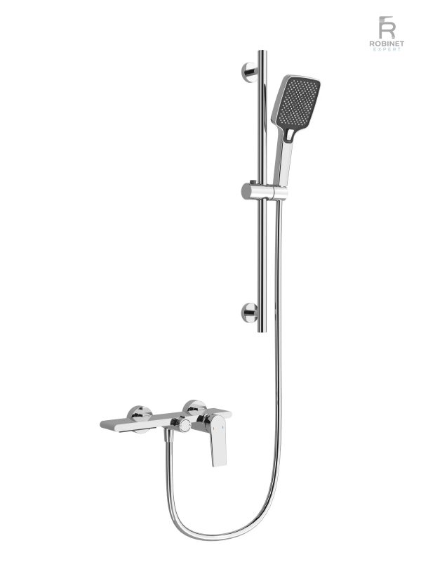 Robinet contemporain pour baignoire avec pommeau