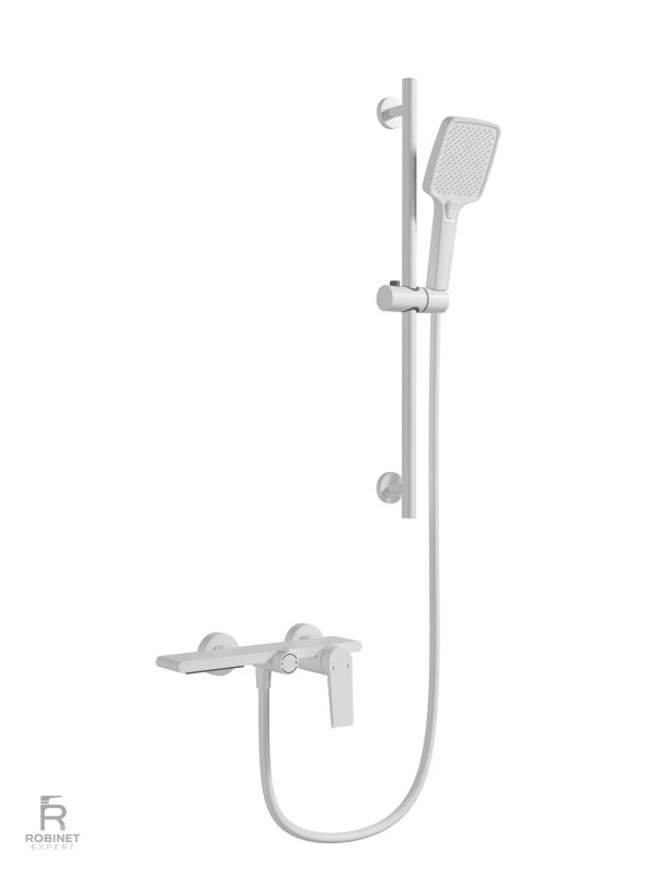 Accessoire mural pour baignoire avec douchette incluse