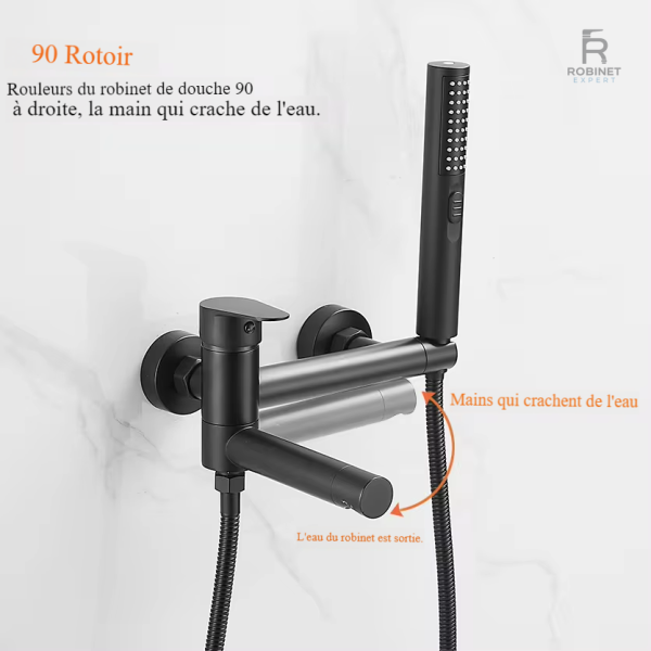 Robinet de baignoire monotrou, style contemporain