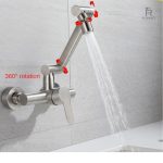 Robinet mural cuisine, douchette pratique pour lavage
