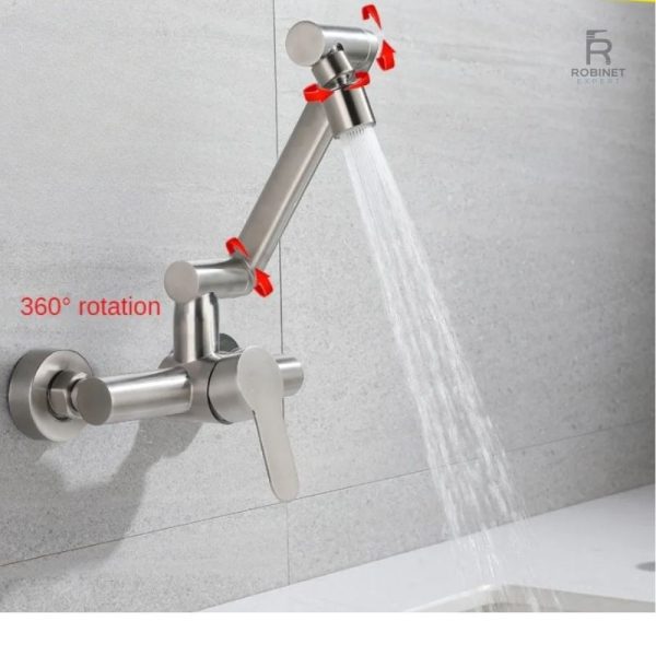 Robinet mural cuisine, douchette pratique pour lavage