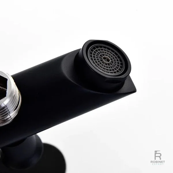 Robinet noir pour douche et baignoire élégante