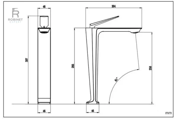 Robinet lavabo alliant esthétique et fonctionnalité