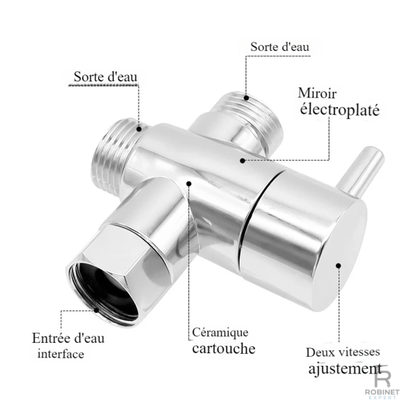Accessoire WC 1/2, robinet polyvalent et durable