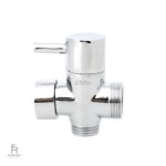 Robinet WC 3 voies en chrome