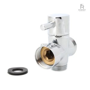 Robinet chrome pour toilettes à 3 voies