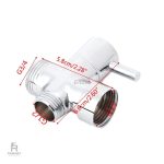 Accessoire chromé pour robinet WC 3 fonctions
