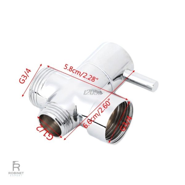 Accessoire chromé pour robinet WC 3 fonctions