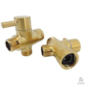 Robinet doré pour WC à 3 voies