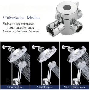 Robinet 3 voies pour toilettes en matériau ABS