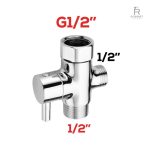 Robinet WC en acier, système 3 voies pratique