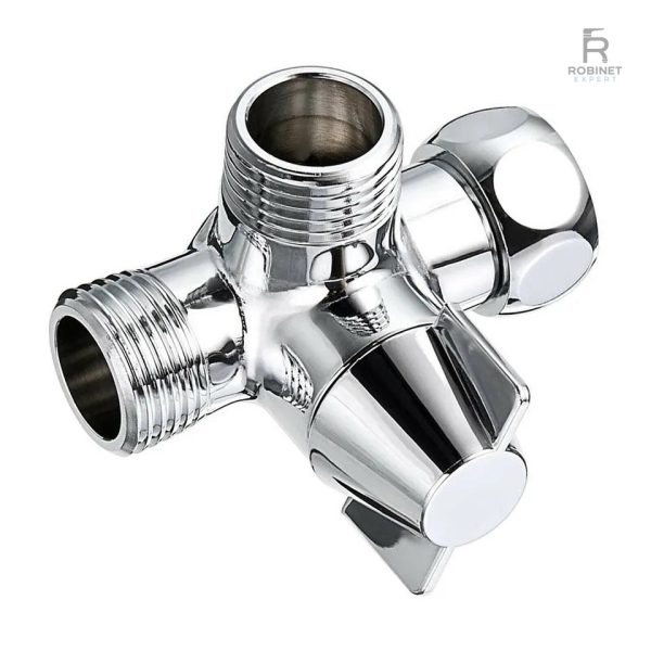 Robinet en laiton pour toilettes, modèle 3 voies