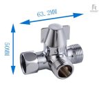 Robinet WC en laiton, design fonctionnel 3 voies