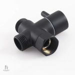 Robinet 3 voies pour toilettes, finition noire élégante