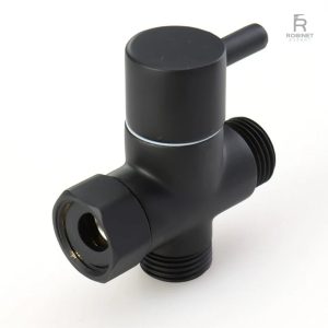 Accessoire sanitaire noir, robinet WC fonctionnel