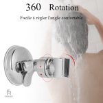 Fixation solide pour pommeau de douche à usage quotidien