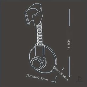 Pommeau de douche fixé avec ventouse pour un usage confortable