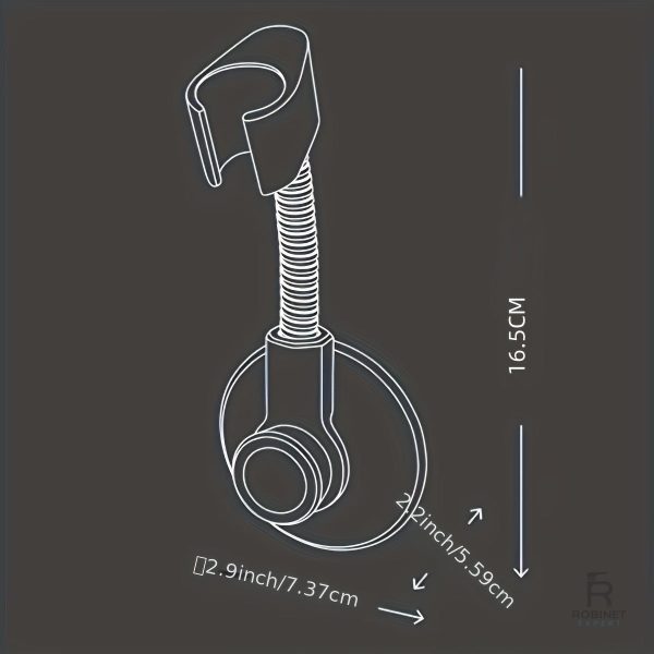 Pommeau de douche fixé avec ventouse pour un usage confortable