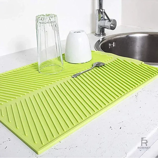 Tapis d'égouttage silicone pour évier