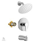 Tête de douche avec jet pluie pour un confort optimal