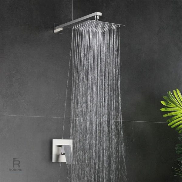 Tête de douche murale effet pluie