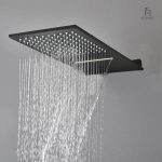 Tête de douche pluie design argenté