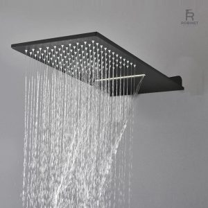 Tête de douche pluie design argenté